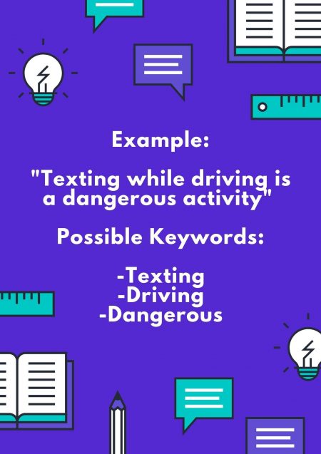 Example: texting while driving is dangerous